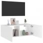 Preview: TV-Wandschrank mit LED-Leuchten Weiß 80x35x31 cm