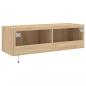 Preview: TV-Wandschrank mit LED-Leuchten Sonoma-Eiche 100x35x31 cm