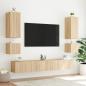 Preview: TV-Wandschrank mit LED-Leuchten Sonoma-Eiche 100x35x31 cm