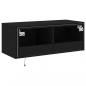 Preview: TV-Wandschrank mit LED-Leuchten Schwarz 80x35x31 cm