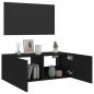 Preview: TV-Wandschrank mit LED-Leuchten Schwarz 80x35x31 cm