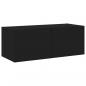 Preview: TV-Wandschrank mit LED-Leuchten Schwarz 80x35x31 cm