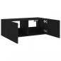 Preview: TV-Wandschrank mit LED-Leuchten Schwarz 80x35x31 cm