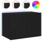 Preview: TV-Wandschrank mit LED-Leuchten Schwarz 60x35x41 cm