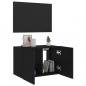 Preview: TV-Wandschrank mit LED-Leuchten Schwarz 60x35x41 cm