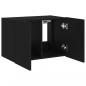 Preview: TV-Wandschrank mit LED-Leuchten Schwarz 60x35x41 cm