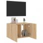 Preview: TV-Wandschrank mit LED-Leuchten Sonoma-Eiche 60x35x41 cm