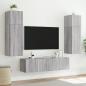 Preview: TV-Wandschrank mit LED-Leuchten Grau Sonoma 60x35x41 cm