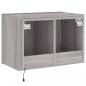 Preview: TV-Wandschrank mit LED-Leuchten Grau Sonoma 60x35x41 cm