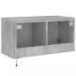 Preview: TV-Wandschrank mit LED-Leuchten Betongrau 80x35x41 cm