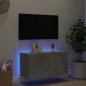 Preview: TV-Wandschrank mit LED-Leuchten Betongrau 80x35x41 cm