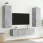 Preview: TV-Wandschrank mit LED-Leuchten Betongrau 80x35x41 cm