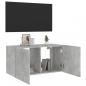 Preview: TV-Wandschrank mit LED-Leuchten Betongrau 80x35x41 cm