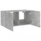 Preview: TV-Wandschrank mit LED-Leuchten Betongrau 80x35x41 cm