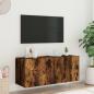 Preview: TV-Wandschrank mit LED-Leuchten Räuchereiche 100x35x41 cm