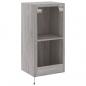 Preview: TV-Wandschrank mit LED-Leuchten Grau Sonoma 40,5x35x80 cm