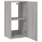 Preview: TV-Wandschrank mit LED-Leuchten Grau Sonoma 40,5x35x80 cm