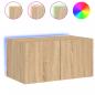 Preview: TV-Wandschrank mit LED-Leuchten Sonoma-Eiche 60x35x31 cm