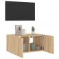 Preview: TV-Wandschrank mit LED-Leuchten Sonoma-Eiche 60x35x31 cm