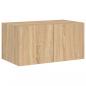 Preview: TV-Wandschrank mit LED-Leuchten Sonoma-Eiche 60x35x31 cm