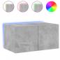 Preview: TV-Wandschrank mit LED-Leuchten Betongrau 60x35x31 cm