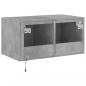 Preview: TV-Wandschrank mit LED-Leuchten Betongrau 60x35x31 cm