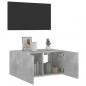 Preview: TV-Wandschrank mit LED-Leuchten Betongrau 60x35x31 cm