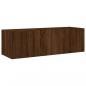 Preview: TV-Wandschrank mit LED-Leuchten Braun Eichen-Optik 100x35x31 cm