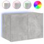 Preview: TV-Wandschrank mit LED-Leuchten Betongrau 60x35x41 cm