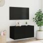 Preview: TV-Wandschrank mit LED-Leuchten Schwarz 80x35x41 cm