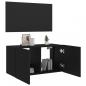 Preview: TV-Wandschrank mit LED-Leuchten Schwarz 80x35x41 cm