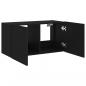 Preview: TV-Wandschrank mit LED-Leuchten Schwarz 80x35x41 cm