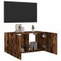 Preview: TV-Wandschrank mit LED-Leuchten Räuchereiche 80x35x41 cm