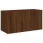 Preview: TV-Wandschrank mit LED-Leuchten Braun Eichen-Optik 80x35x41 cm