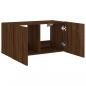 Preview: TV-Wandschrank mit LED-Leuchten Braun Eichen-Optik 80x35x41 cm