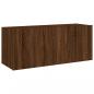 Preview: TV-Wandschrank mit LED-Leuchten Braun Eichen-Optik 100x35x41 cm