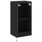 Preview: TV-Wandschrank mit LED-Leuchten Schwarz 40,5x35x80 cm