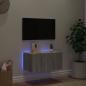 Preview: TV-Wandschrank mit LED-Leuchten Grau Sonoma 60x35x31 cm