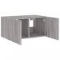 Preview: TV-Wandschrank mit LED-Leuchten Grau Sonoma 60x35x31 cm