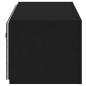 Preview: TV-Wandschrank mit LED-Leuchten Schwarz 100x35x31 cm