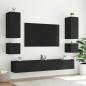 Preview: TV-Wandschrank mit LED-Leuchten Schwarz 100x35x31 cm