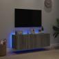 Preview: TV-Wandschränke mit LED-Leuchten 2 Stk. Grau Sonoma 60x35x41 cm