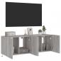 Preview: TV-Wandschränke mit LED-Leuchten 2 Stk. Grau Sonoma 60x35x41 cm