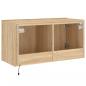 Preview: TV-Wandschrank mit LED-Leuchten Sonoma-Eiche 80x35x41 cm