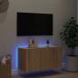 Preview: TV-Wandschrank mit LED-Leuchten Sonoma-Eiche 80x35x41 cm