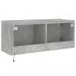 Preview: TV-Wandschrank mit LED-Leuchten Betongrau 100x35x41 cm