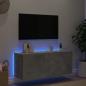 Preview: TV-Wandschrank mit LED-Leuchten Betongrau 100x35x41 cm