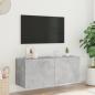 Preview: TV-Wandschrank mit LED-Leuchten Betongrau 100x35x41 cm