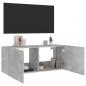 Preview: TV-Wandschrank mit LED-Leuchten Betongrau 100x35x41 cm