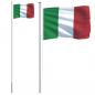 Preview: Flagge Italiens mit Mast 6,23 m Aluminium